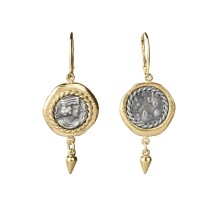Asymmetrical seal earrings from the Semios Collection