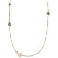 Long gold-plated necklace with seals from the Semios collection SMN98-2