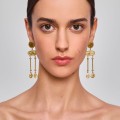 Long earrings with medallion fragments from the Semios Collection SMK44-1 ORSKA