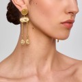 Long earrings with medallion fragments from the Semios Collection - SMK44-1 ORSKA jewelry