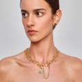 Necklace with irregular links and seal-shaped pendant from the Semios collection SMN56-1 - ORSKA jewelry store