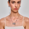 Silver amulet pendant on a labradorite cord from the Semios collection SMN86-1 -ORSKA