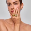 Bold Signet Ring with Decorative Medallion – Semios Collection - ORSKA