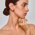 Gold-plated, wide band ring from the Semios collection SMP42-2 - ORSKA jewelry store