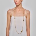 Long gold-plated necklace with seals from the Semios collection SMN98-2 - ORSKA