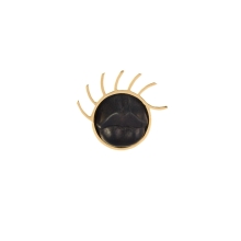 Hand-Carved Wooden Lips Pin from the Kembali Collection
