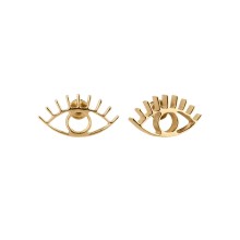 Gold-Plated "Eye" Earrings from the Kembali Collection