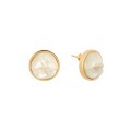 Artistic mother-of-pearl lips-shaped earrings from the Kembali collection