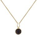 Gold-Plated Necklace with a Pendant of Carved Wooden Lips from the Kembali Collection