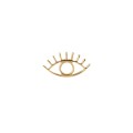 Gold-Plated "Eye" Pin from the Kembali Collection