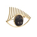 Brooch with Hand-Carved Wooden Lips from the Kembali Collection