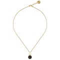 Gold-Plated Necklace with a Pendant of Carved Wooden Lips from the Kembali Collection KEN52-1 ORSKA