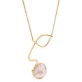 Necklace with a Lips-Shaped Pendant Made of Mother-of-Pearl from the ORSKA Kembali Collection