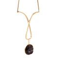 Necklace with Carved Wooden Lips from the Kembali Collection KEN68-3