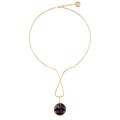 Necklace with Carved Wooden Lips from the Kembali Collection - ORSKA