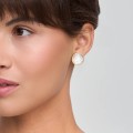 Artistic mother-of-pearl lips-shaped earrings from the Kembali collection KEK36-2