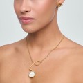 Necklace with a Lips-Shaped Pendant Made of Mother-of-Pearl from the Kembali Collection - ORSKA