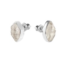 Silver earrings with herkimers from the Aurora collection