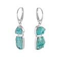 Silver earrings with blue aquamarines from the Aurora collection