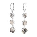 Silver earrings with herkimer diamonds from the Aurora collection