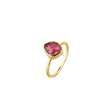 Ring with a large pink tourmaline from the Aurora collection