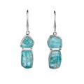 Silver earrings with aquamarines from the Aurora collection