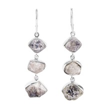 Silver earrings with herkimer diamonds from the Aurora collection