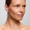 Silver hanging earrings with blue stones from the Aurora collection - ORSKA jewelry