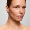 Silver stud earrings with black tourmalines from the Aurora collection