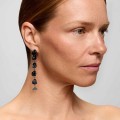 Silver earrings with black stones from the Aurora collection