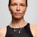 Long necklace with crystal and silver pendants - ORSKA jewelry