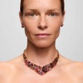 Gold-plated silver necklace with colorful natural stones by ORSKA