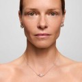 Silver necklace with a crystal pendant from the Aurora collection