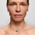 Gold-plated necklace with a green pendant - ORSKA jewelry