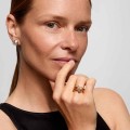 Gold-plated silver ring with rock crystal from the Aurora collection