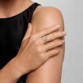 Silver ring with rock crystal - ORSKA jewelry