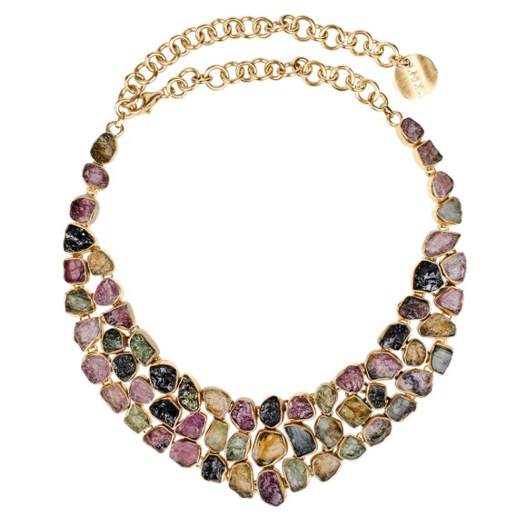 Necklace with multicolored tourmalines from the Aurora collection