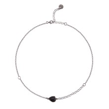Delicate necklace with a black tourmaline pendant from the Aurora collection