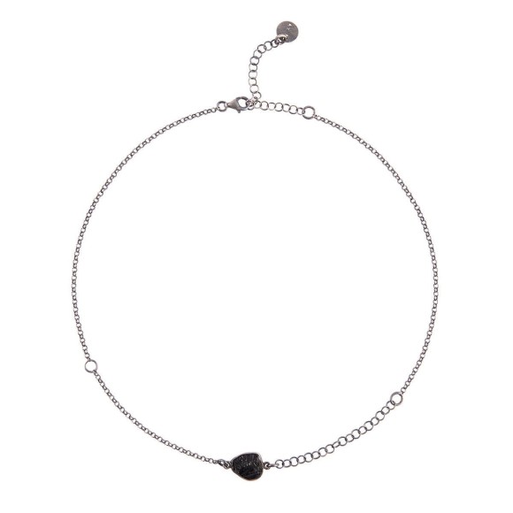 Delicate necklace with a black tourmaline pendant from the Aurora collection