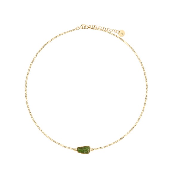 Delicate necklace with green tourmaline from the Aurora collection