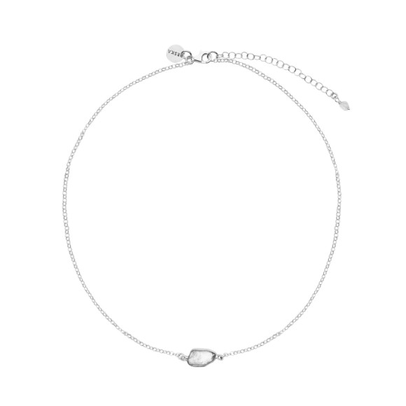 Delicate necklace with herkimer pendant from the Aurora collection