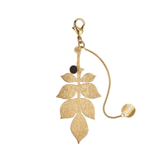 Keychain with ceramic in the shape of a rose leaf from the Monumental collection
