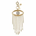 Keychain with eye-shaped ceramic pendant from the Monumental collection