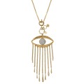 Keychain with eye-shaped ceramic pendant from the Monumental collection - ORSKA