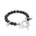 Silver bracelet with golden obsidian from the Guatemala collection – ORSKA jewelry