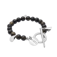 Silver bracelet with golden obsidian from the Guatemala collection