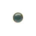Okrągły pin z ciemnozielonym jadeitem z kolekcji Gwatemala