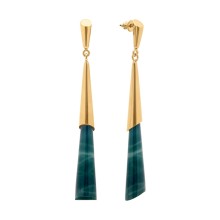 Dangling earrings with green jade from the Guatemala collection - ORSKA