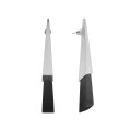 Long earrings with black jadeite from the Guatemala collection