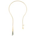 Geometric collar necklace with green jade from the Guatemala collection
